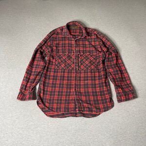 Rugged Point Authentic Men's Plaid Print Loose Fit Flannel Button-Down Shirt